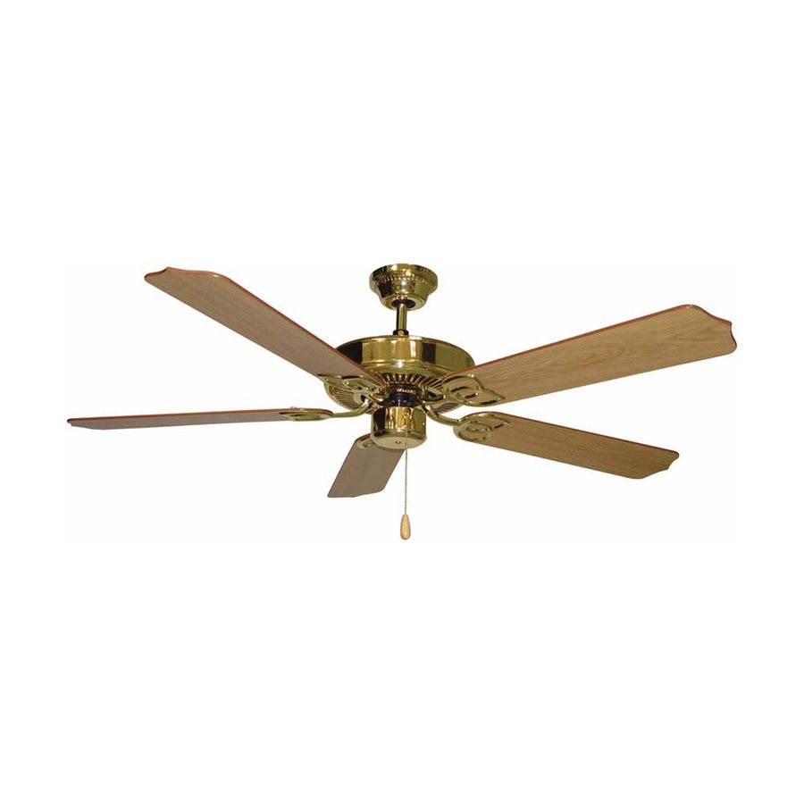 Volume International Marti 52 in Polished Brass Downrod Mount Ceiling Fan ENERGY STAR