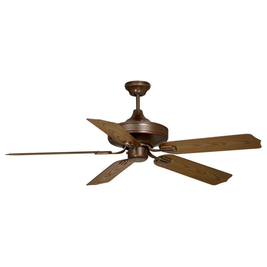 Cascadia Lighting Protico 52 in Burnished Bronze Outdoor Downrod Mount Ceiling Fan
