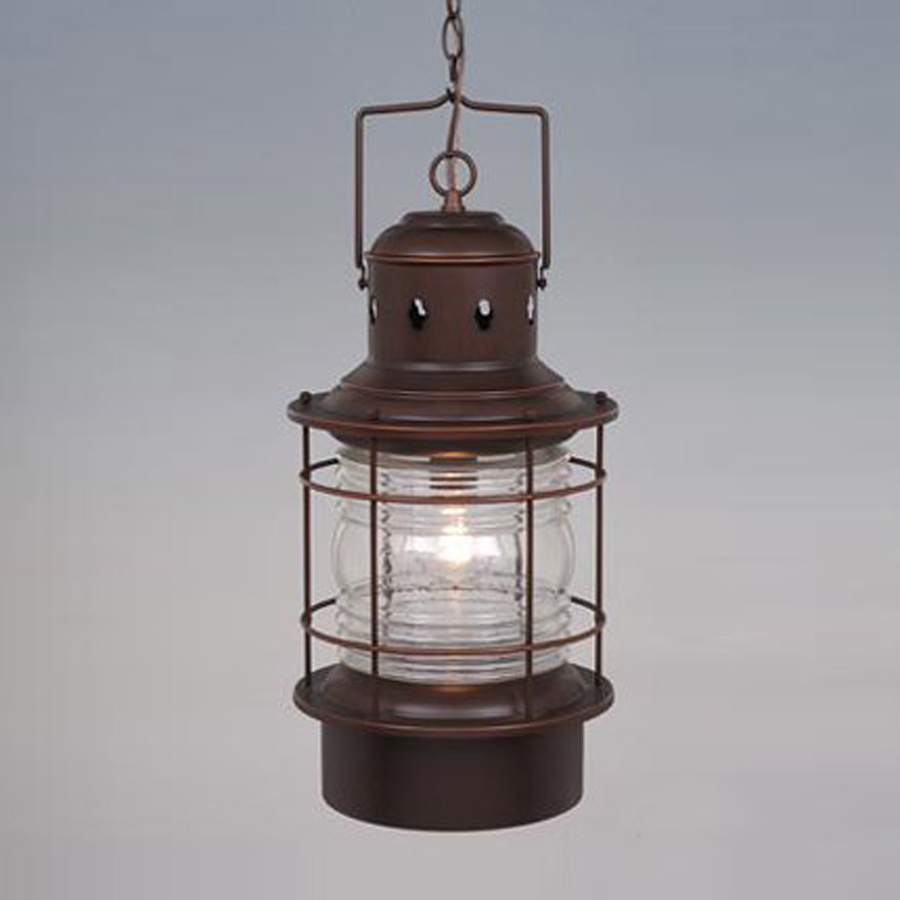 Cascadia Lighting Nautical 22 in H Burnished Bronze Outdoor Pendant Light