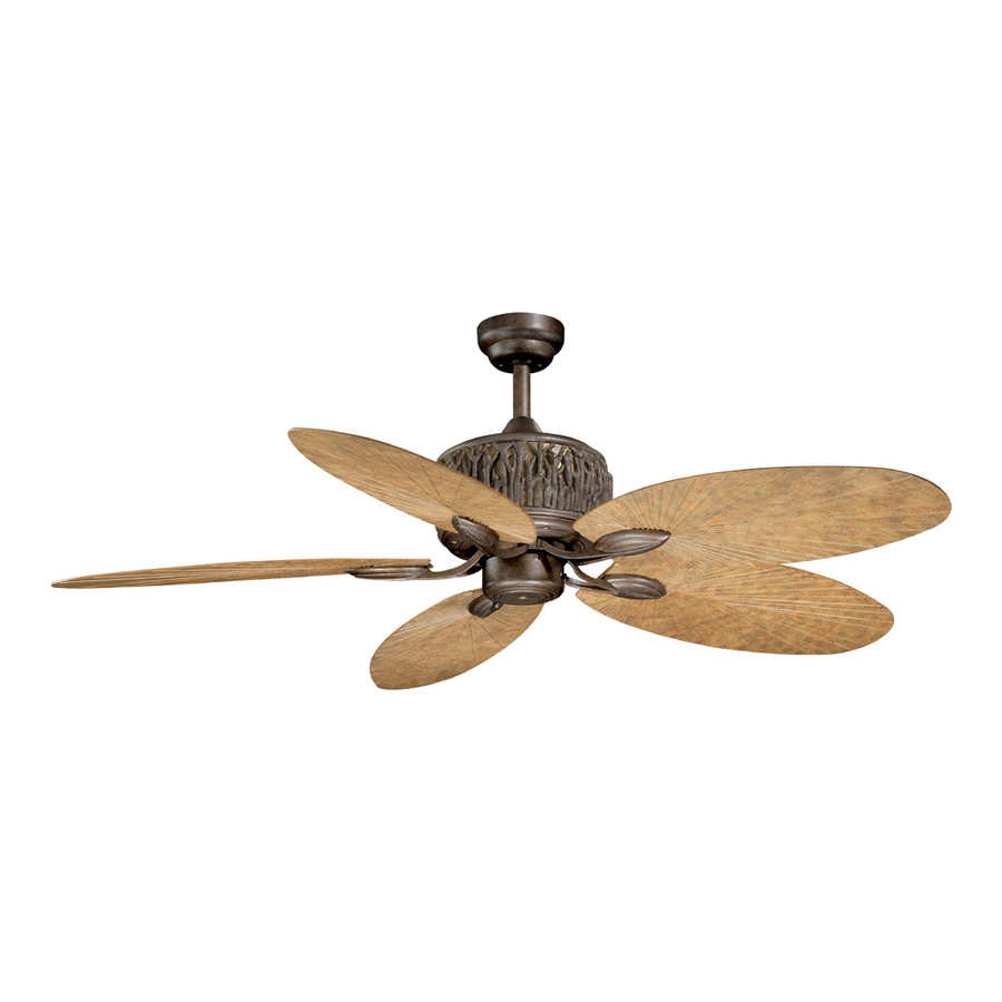 Cascadia Lighting Aspen 52 in Weathered Patina Outdoor Downrod Mount Ceiling Fan