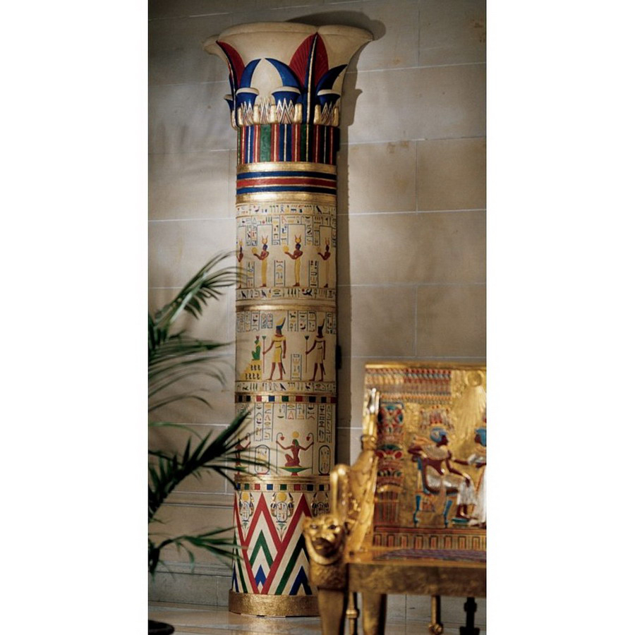 Design Toscano 15 in x 2.58 ft x 98 in Painted Interior Columns of Luxor Accent