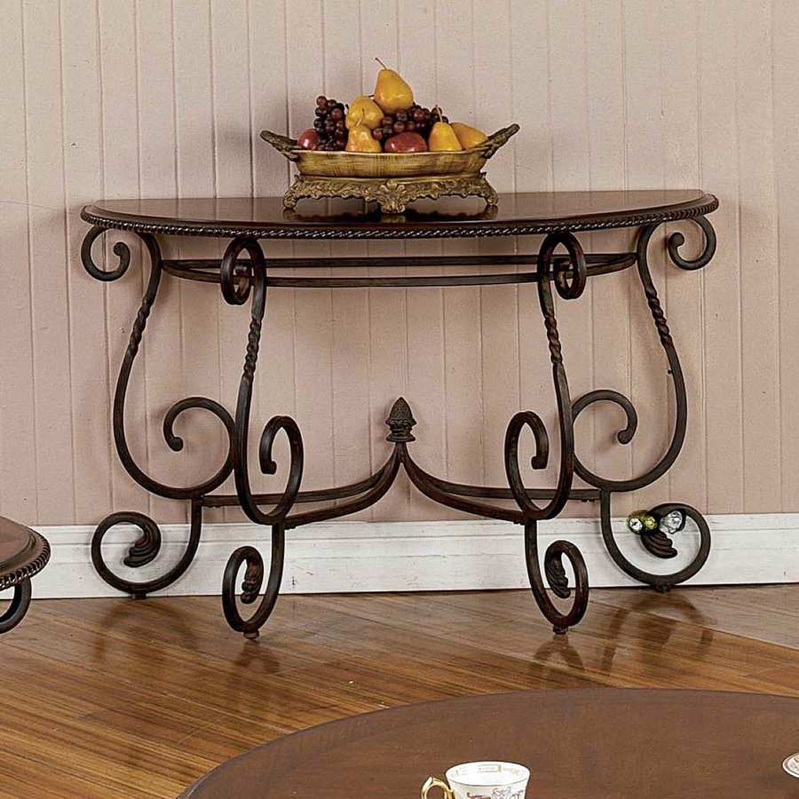 Steve Silver Company Crowley Cherry Half Round Console and Sofa Table