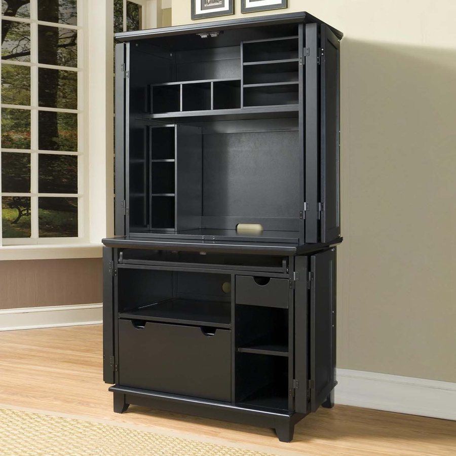 Home Styles Arts and Crafts Black Computer Desk