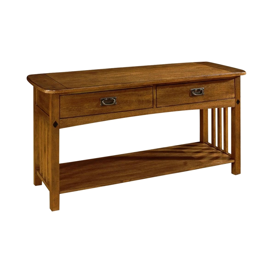 Somerton Home Furnishings Craftsman Primavera Oak Rectangular Console and Sofa Table