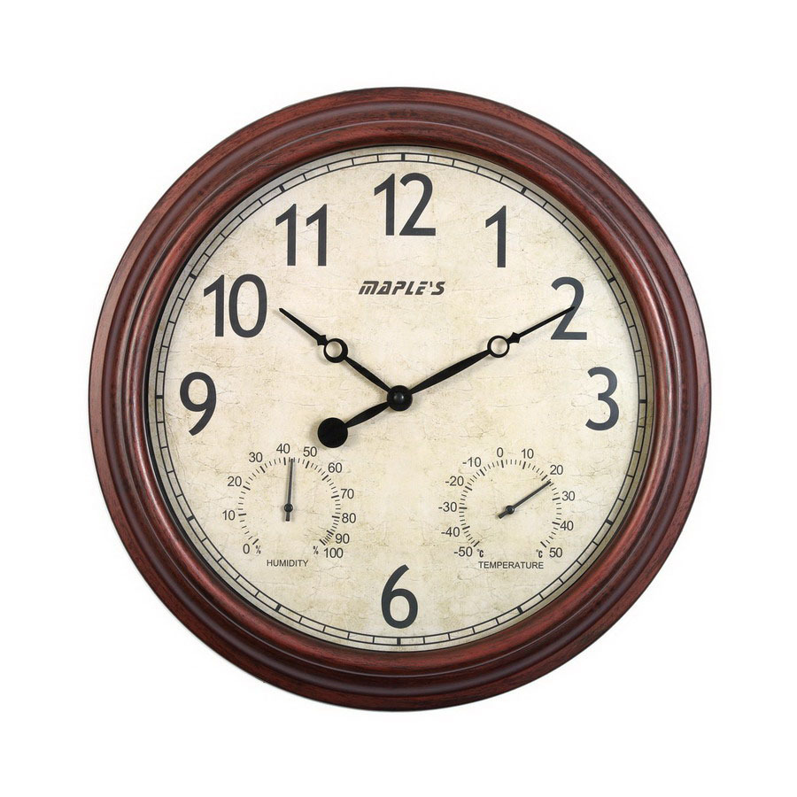 Maple's MapleS L167B Copper Standard/Arabic Numeral 16Inch Diameter Indoor/Outdoor Wall Clock Copper Clock
