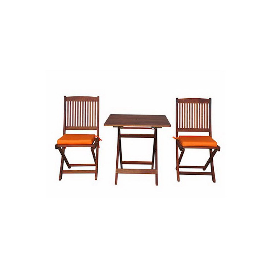 Anderson Teak 3 Piece Carlton Slat Seat Patio Bistro Set