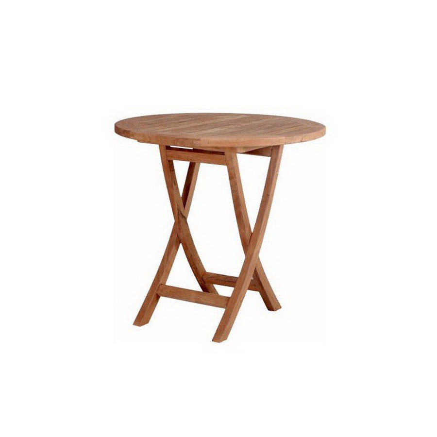 Anderson Teak Bahama 27 in W x 27 in L Round Teak Folding Bistro Table