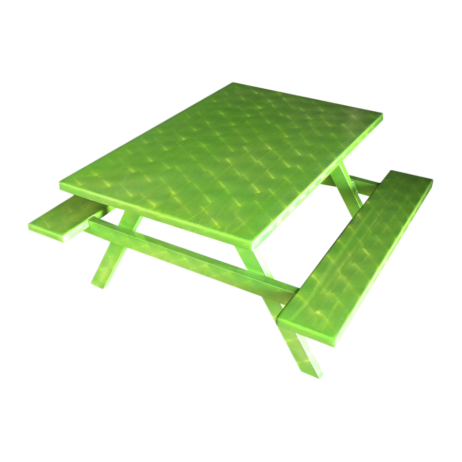 Ofab Cast Aluminum Rectangle Picnic Table