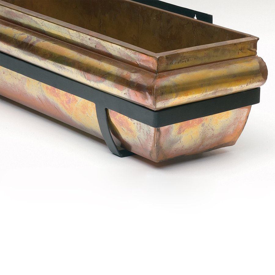 H. Potter 7.5 in H x 30 in W x 8.5 in D Copper Metal Outdoor Window Box