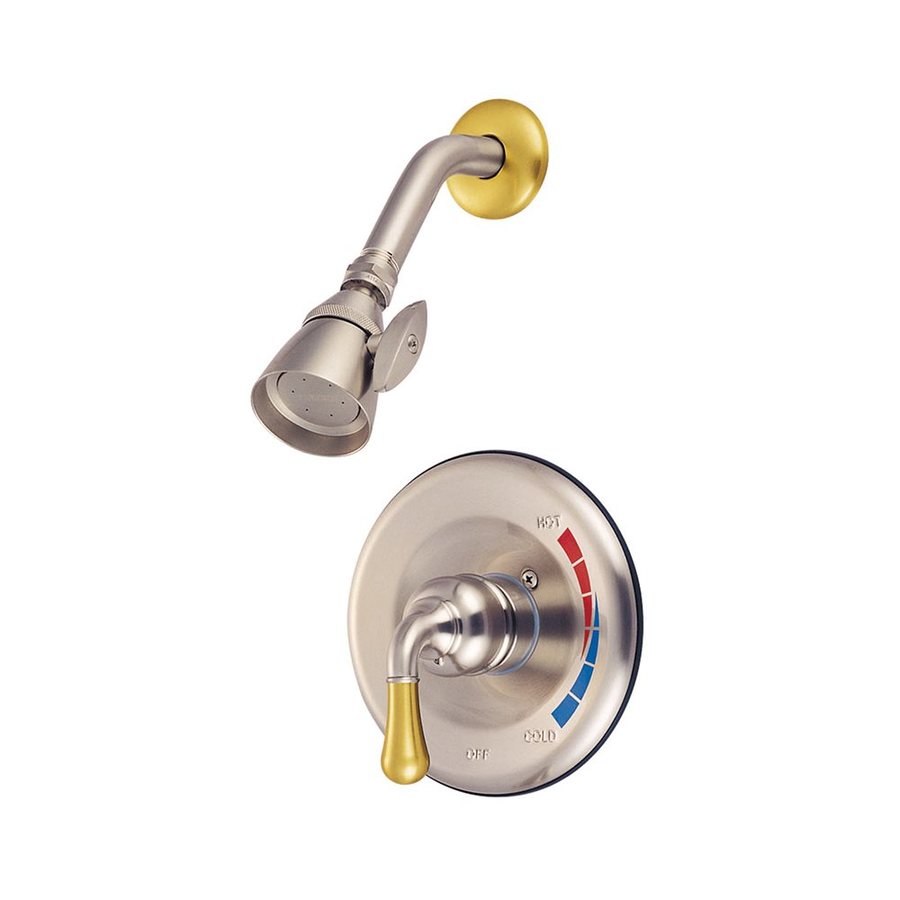 Elements of Design St. Charles 2.25 in 2.5 GPM (9.5 LPM) Polished Brass and Satin Nickel Showerhead