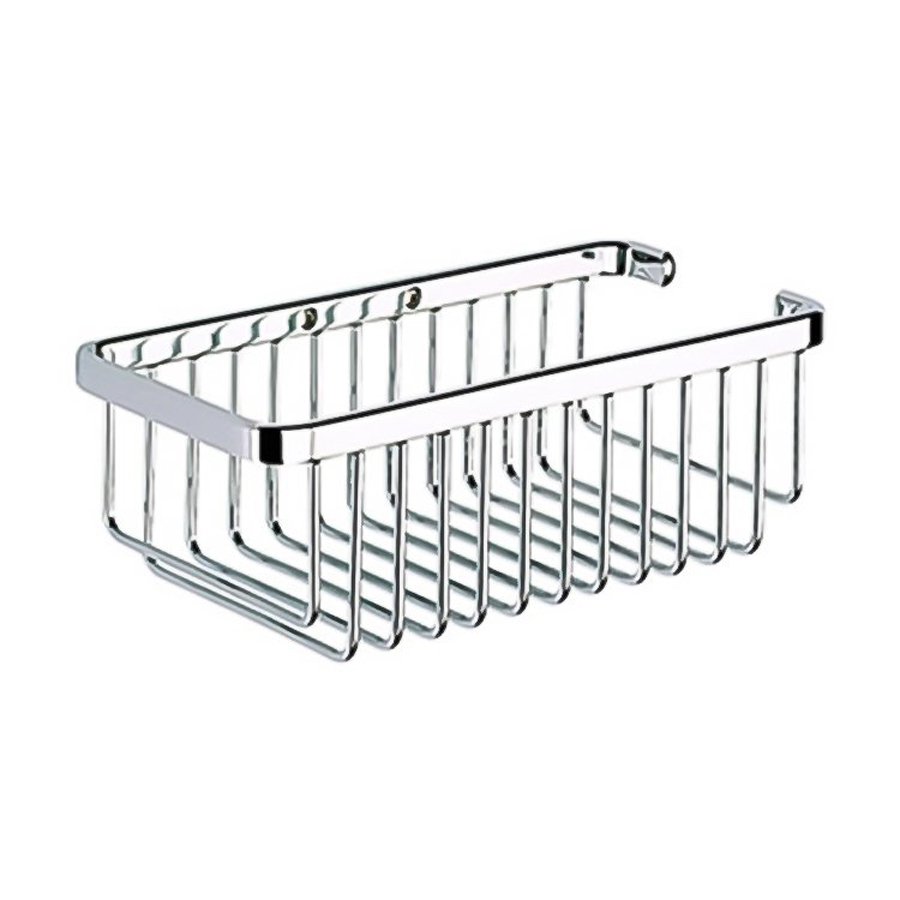 Nameeks Geesa Basket 3 3/8 in H x 10 1/2 in W x 4 7/8 in D Chrome Shower Basket