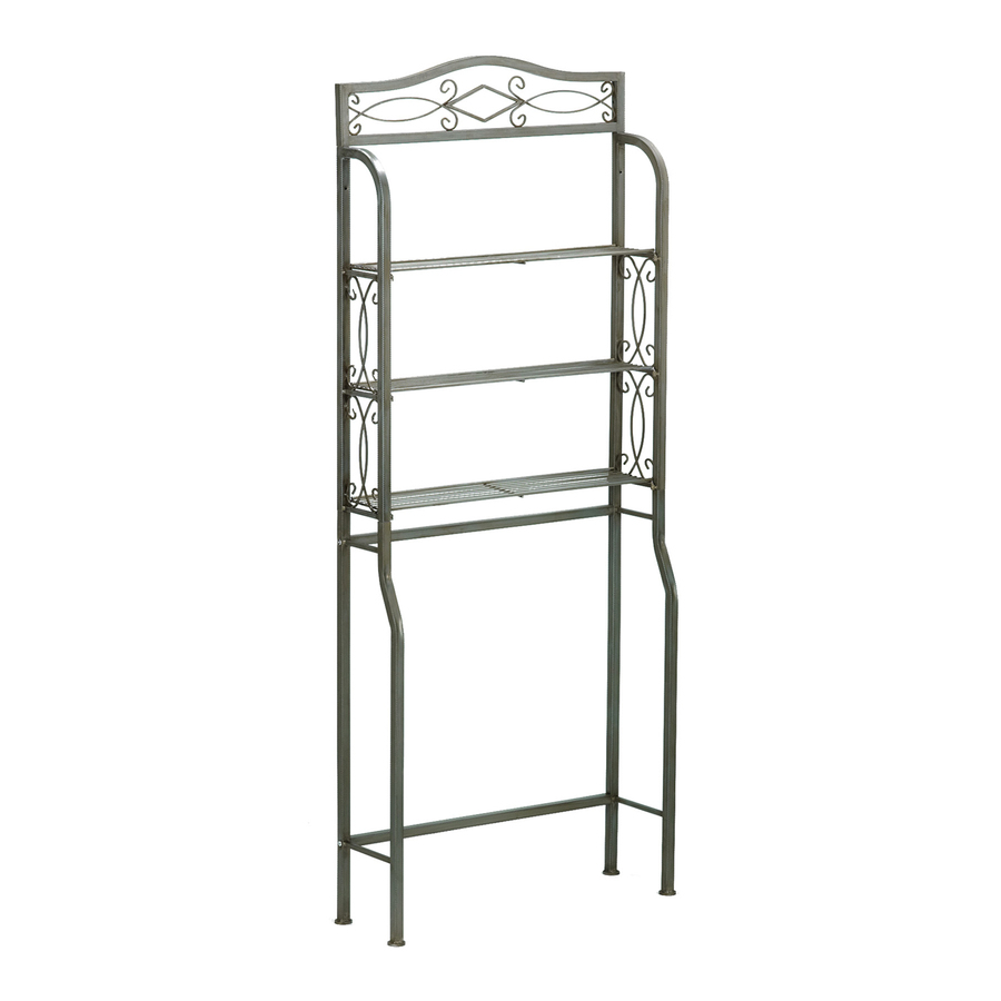 Southern Enterprises Reflections 66 1/2 in H x 27 1/4 in W x 8 3/4 in D Gun Metal Floorstanding Shelf