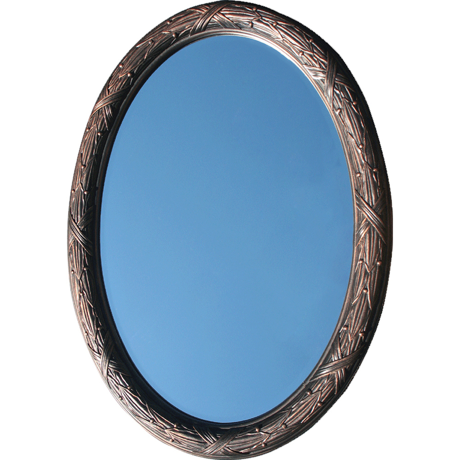 American Pride Corinthian Ornate 36 in H x 26 in W Venetian Bronze Oval Bathroom Mirror