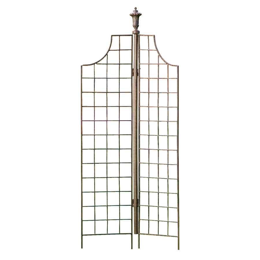 H. Potter 35 in W x 77 in H Charcoal Brown Panel Garden Trellis