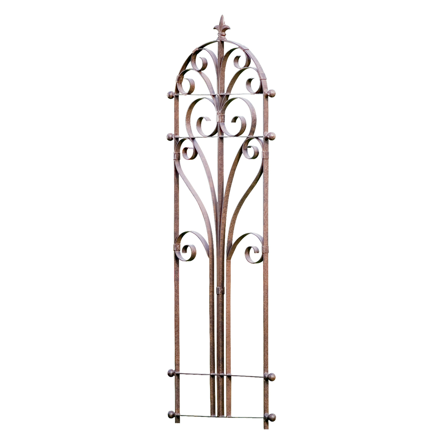 H. Potter 20 in W x 60 in H Charcoal Brown Arched Garden Trellis