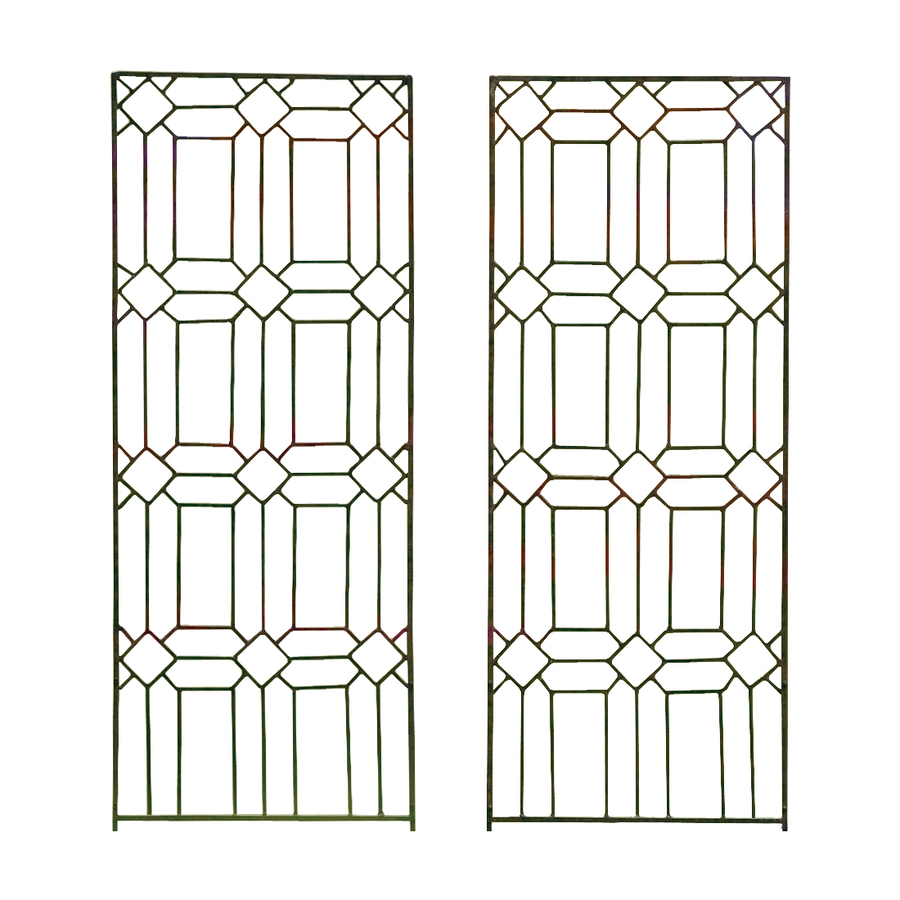 H. Potter 19 in W x 48 in H Charcoal Brown Panel Garden Trellis