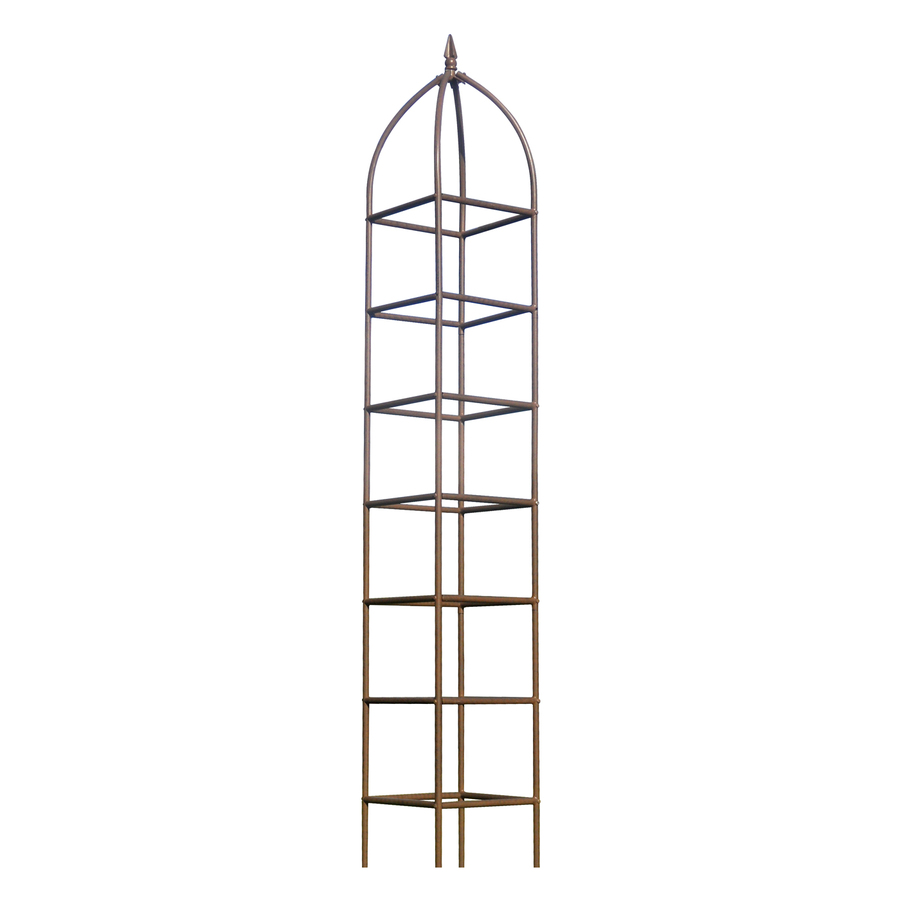 H. Potter 12 in W x 92 in H Charcoal Brown Obelisk Garden Trellis