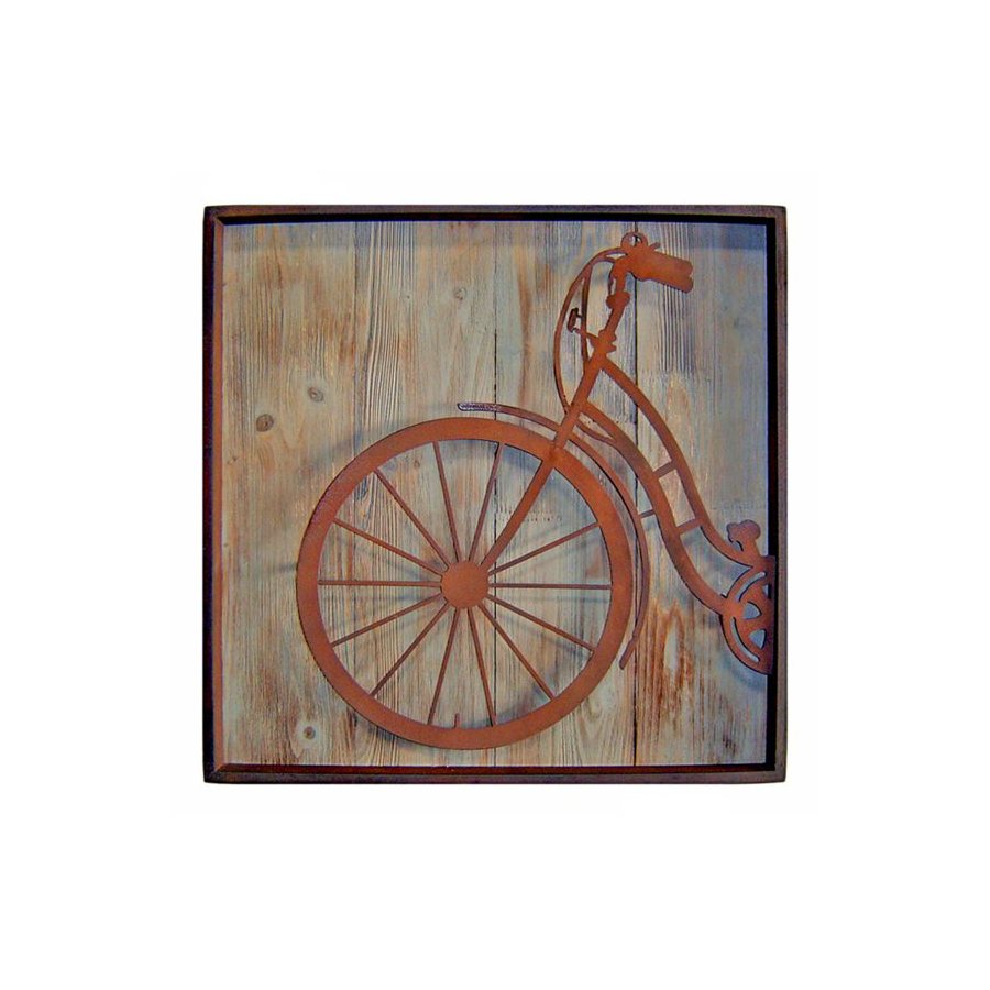 Cheungs 22 in W x 22 in H Framed Metal Bicycle Front Print Wall Art