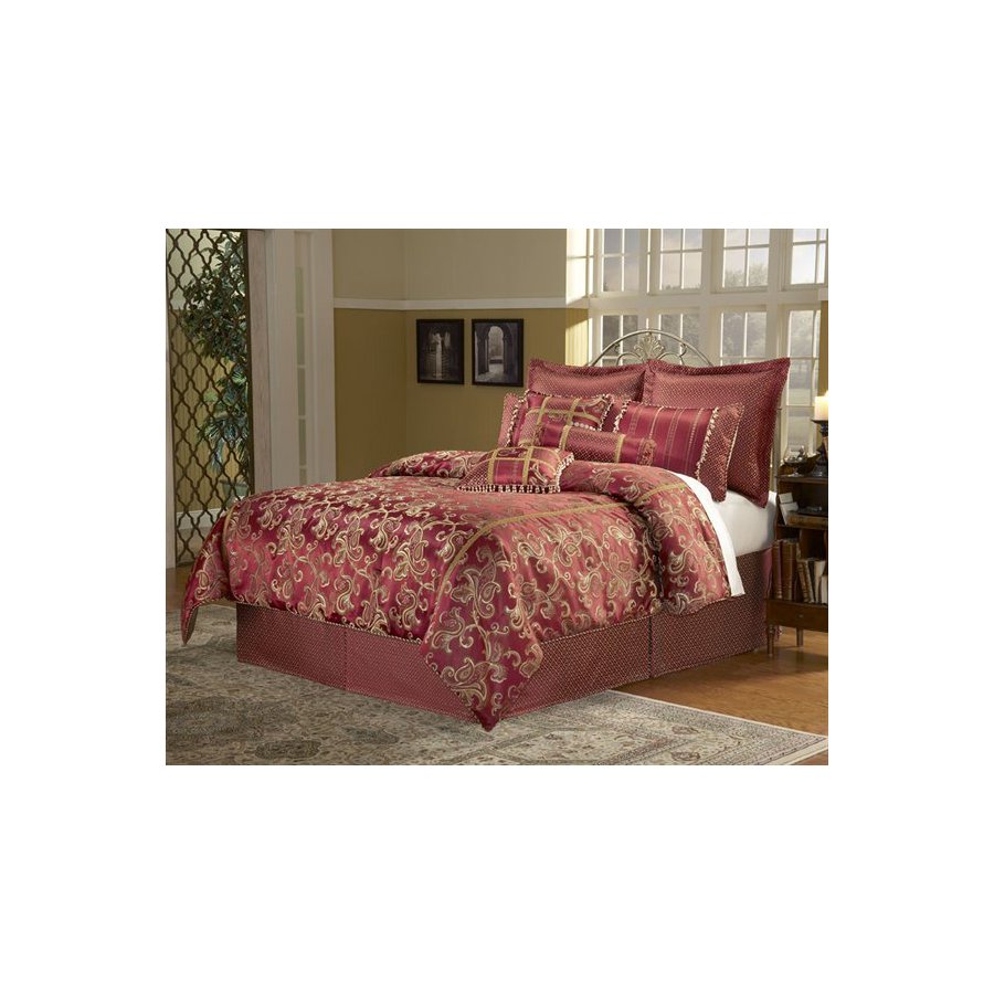 Leggett & Platt Paramount 11 Piece Red Queen Comforter Set