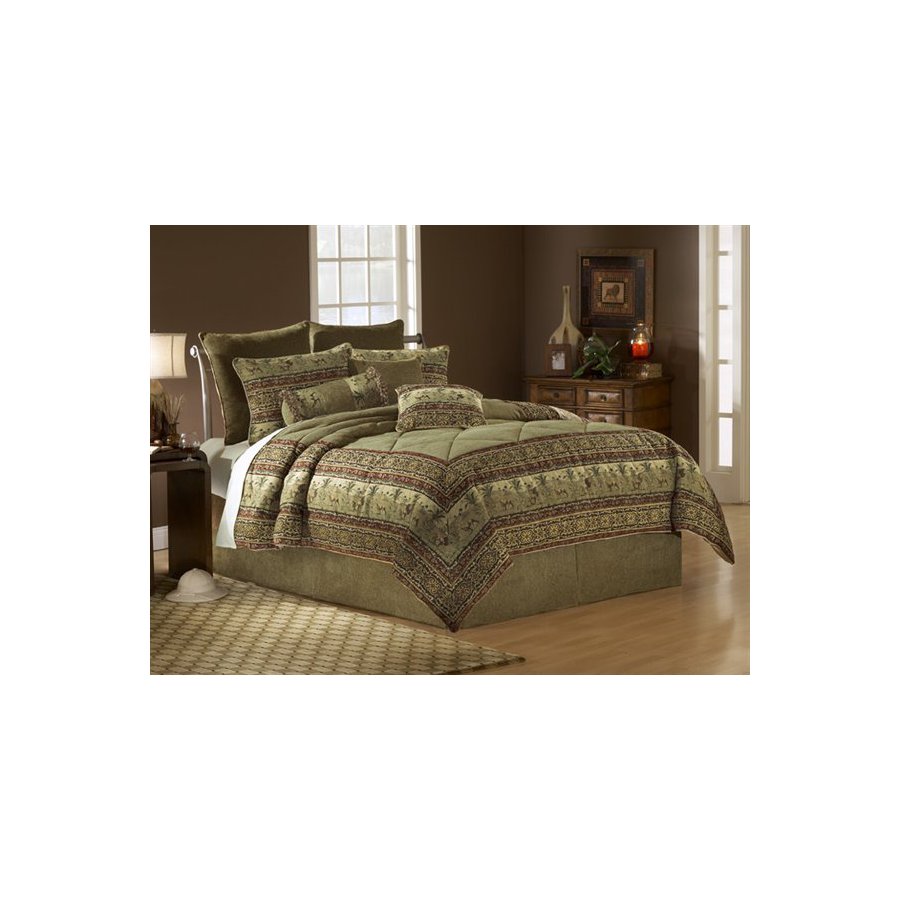 Leggett & Platt Paramount 11 Piece Brown Queen Comforter Set