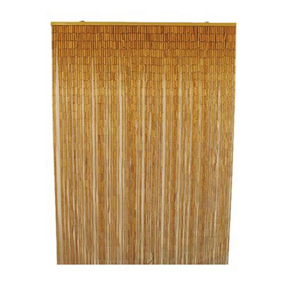 Bamboo 54 80 in L Striped Natural Sheer Curtain