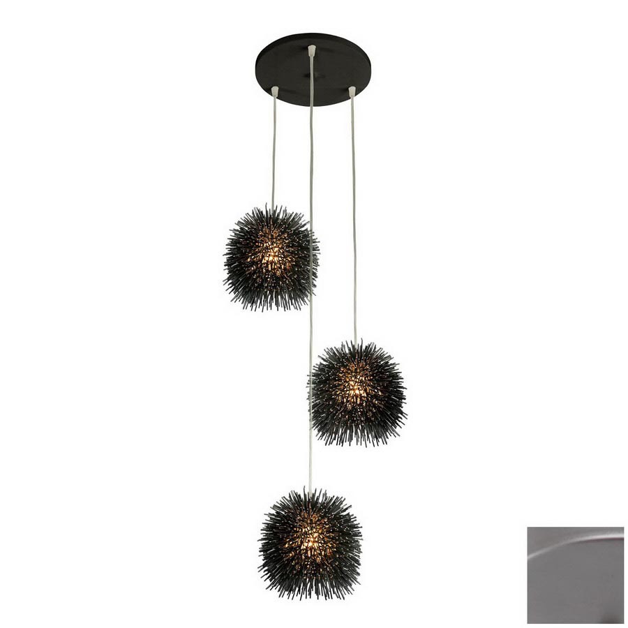 Varaluz 6 in Urchin Black Multi Pendant Light