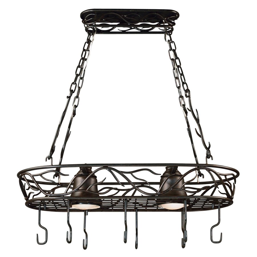 Kenroy Home 38 in x 26 in Bronze Oval Pot Rack