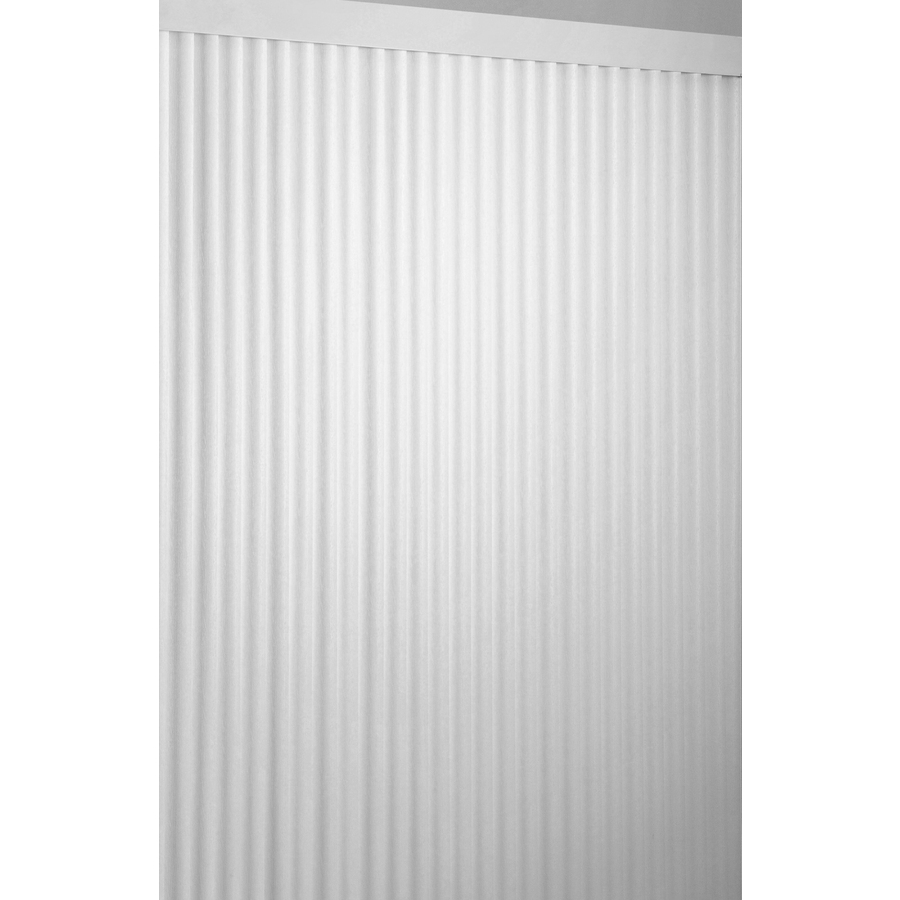 Style Selections 104 in W x 84 in L White Vinyl 2.5 in Slat Room Darkening Cordless Vertical Blinds