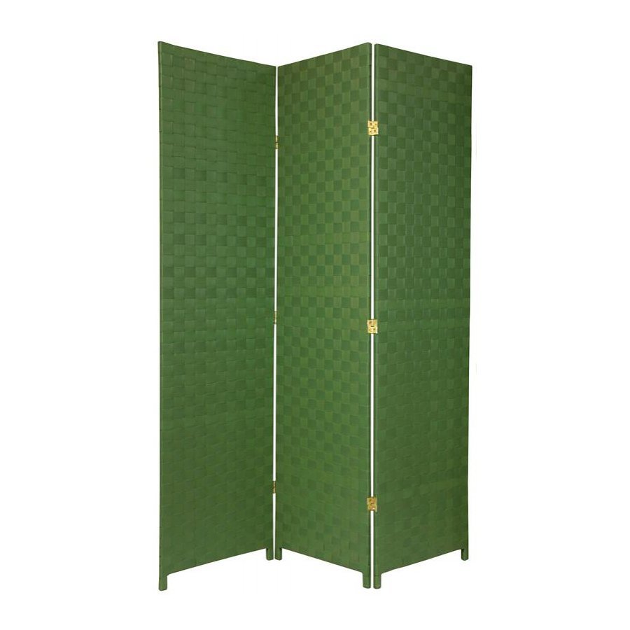 Oriental Furniture 71 in x 17 1/2 in Green Wood Outdoor Privacy Screen