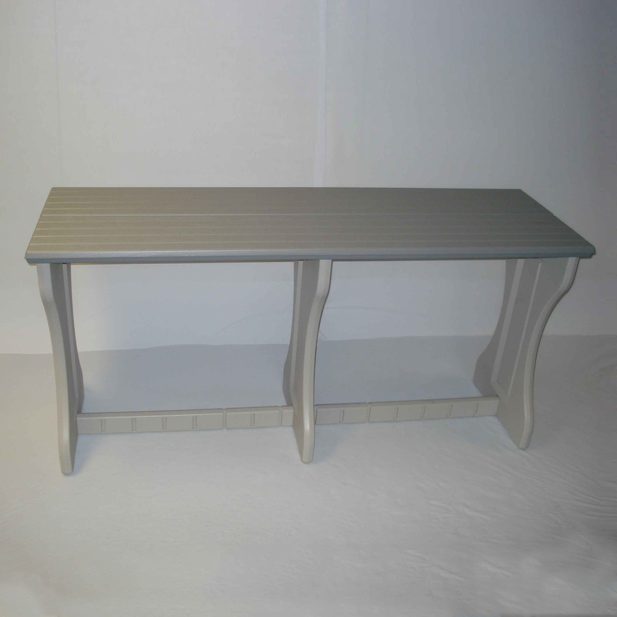Confer Plastics Patio Essentials 24 in x 74 in Gray Rectangle Plastic Patio Bar Height Table