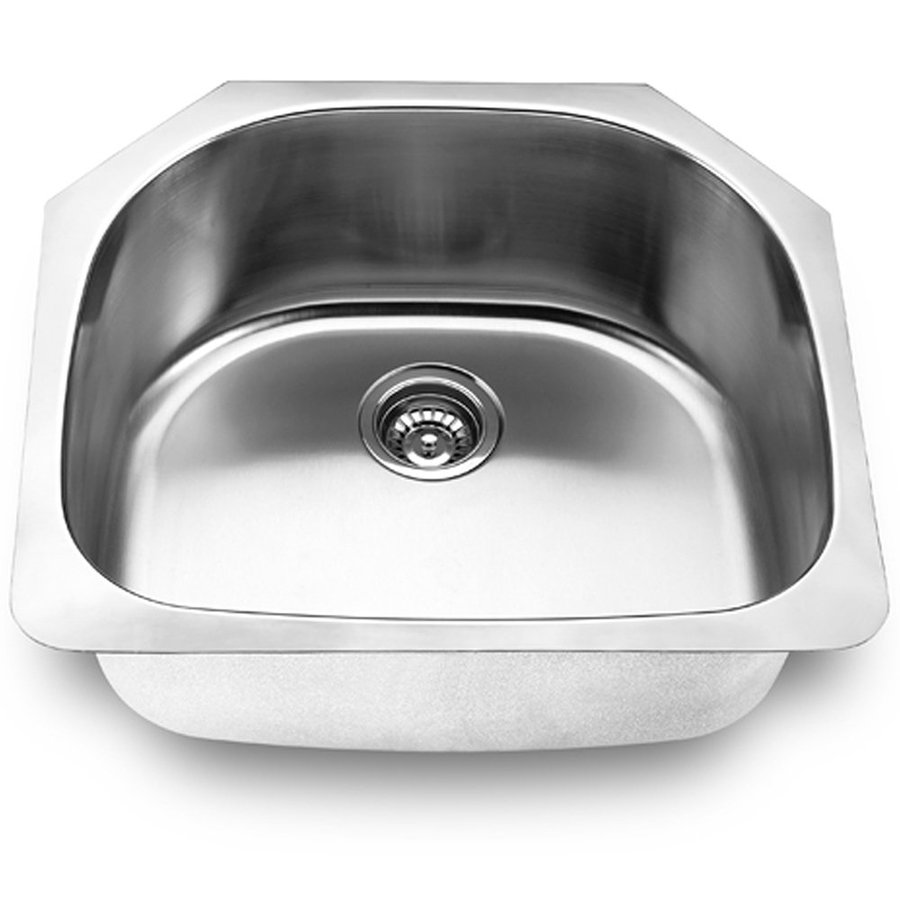 Yosemite Home Decor 18 Gauge Single Basin Undermount Stainless Steel Kitchen Sink