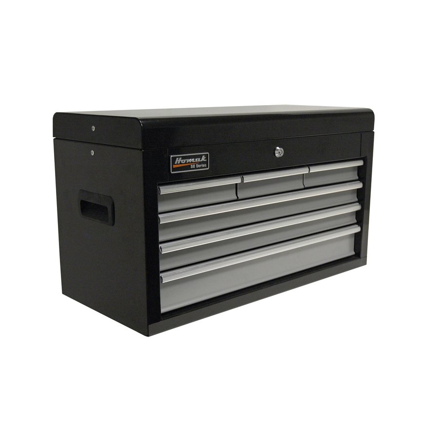 Homak SE 14.875 in x 26 in 6 Drawer Ball Bearing Steel Tool Chest (Black)