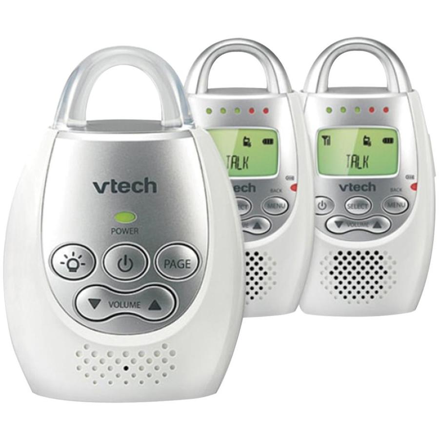 VTech Safe And Sound Digital Audio Baby Monitor with 2 Parent Units in White | DM221-2