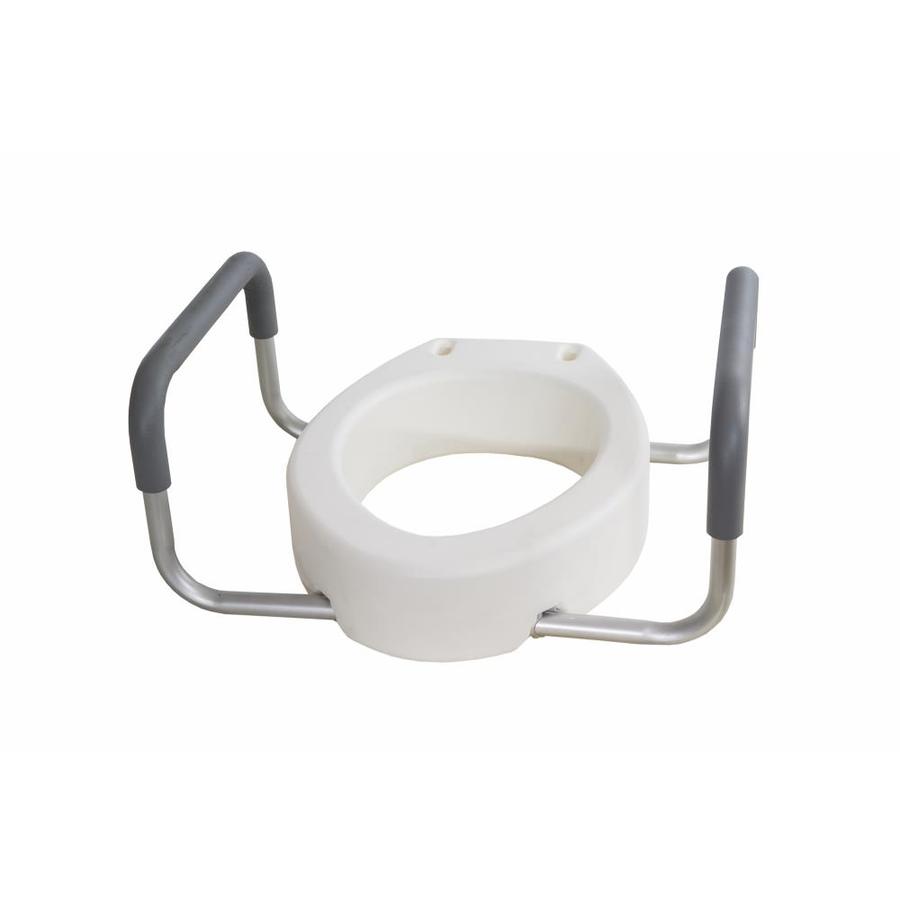 Essential Medical Supply Toilet Seat Riser with Arms for Elongated Size Bowl | B5083
