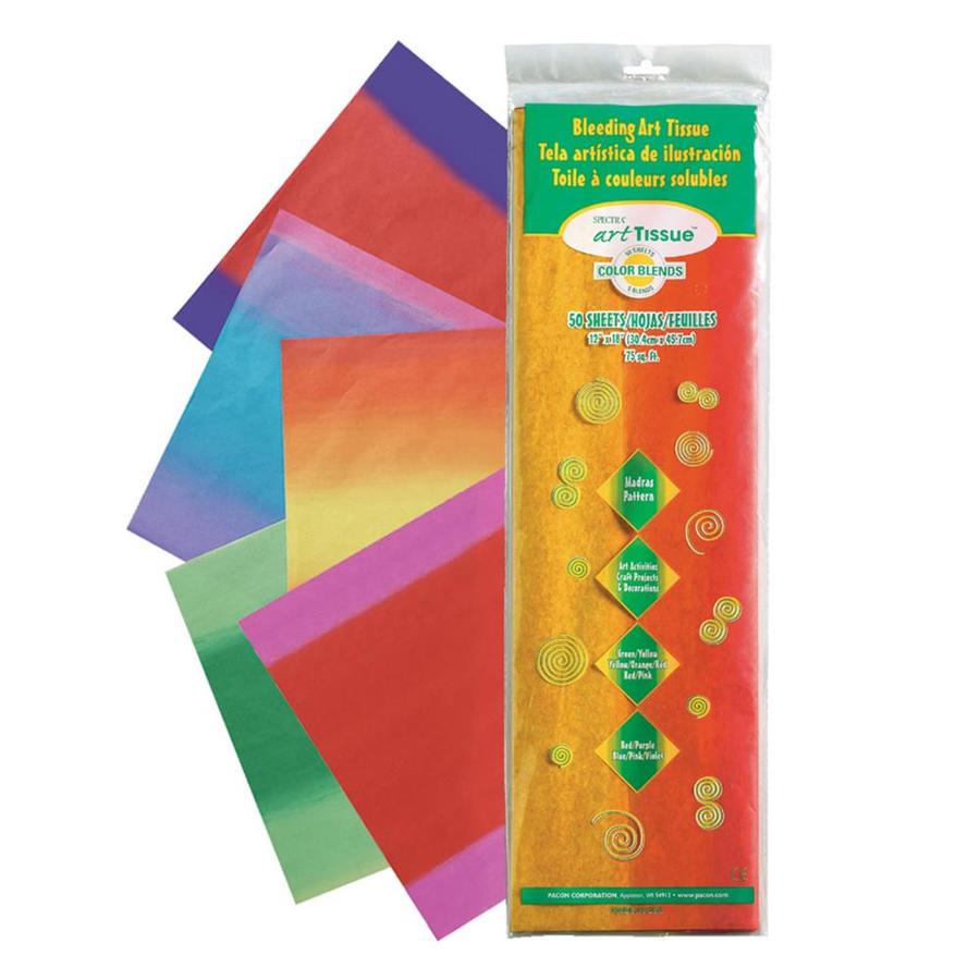 Spectra Deluxe Bleeding Art Tissue 5 Color Blends Madras Pattern Assortment 12 In X 18 In 50 Sheets Per Pack 2 Packs In The Tissue Paper Department At Lowes Com
