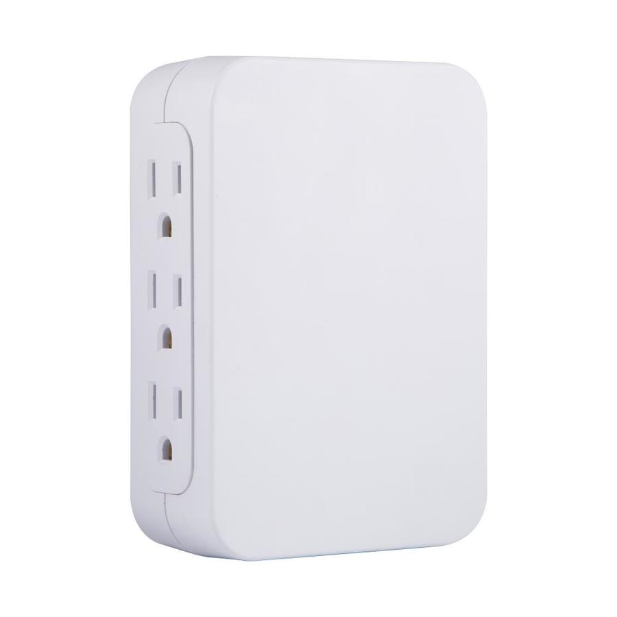 GE GE 6-Outlet Surge Tap, 1500J, Side Access, White | 10353