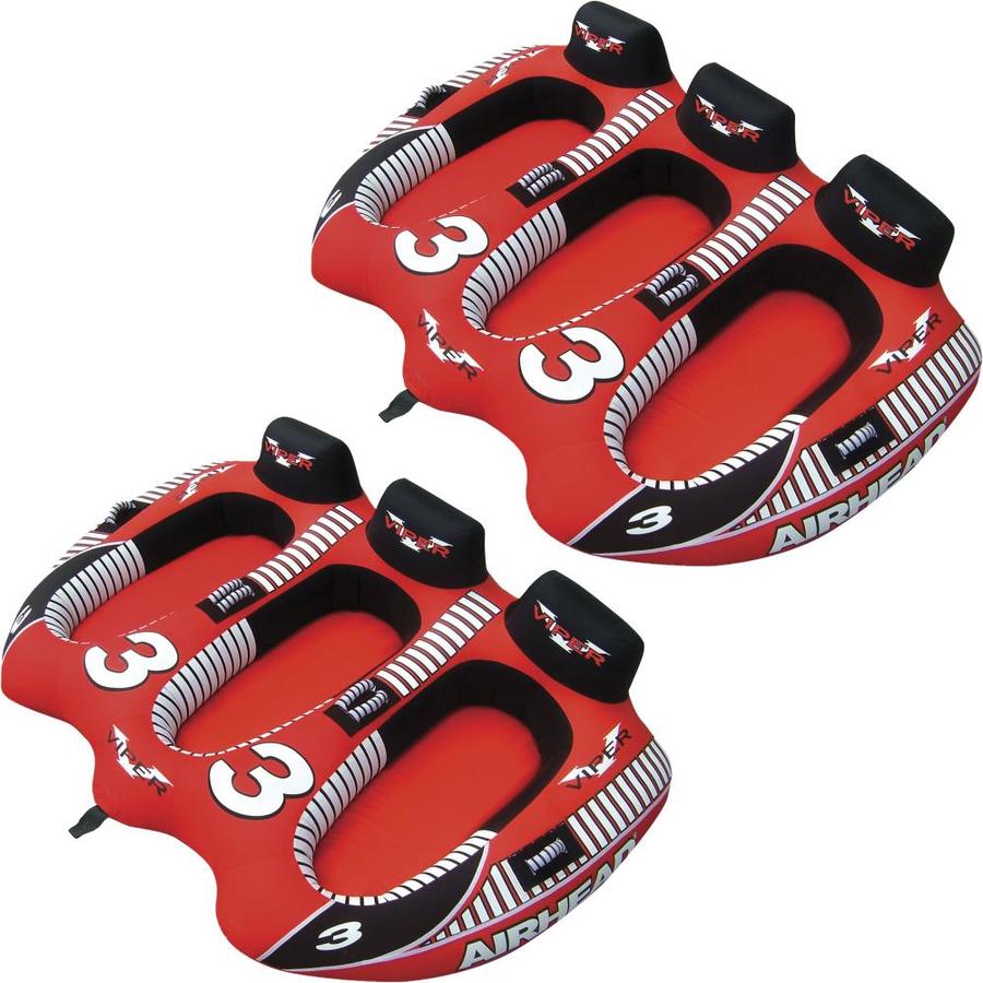 Airhead Airhead Viper 3 Triple Rider Cockpit Inflatable Towable Lake Water Tube (2 Pack) | 120427