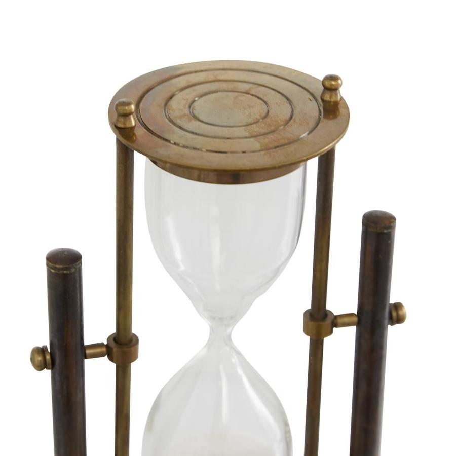 Grayson Lane Small Antique Bronze Rotating Brass Metal Sand Timer 4 In X 8 In In The Decorative Accessories Department At Lowes Com