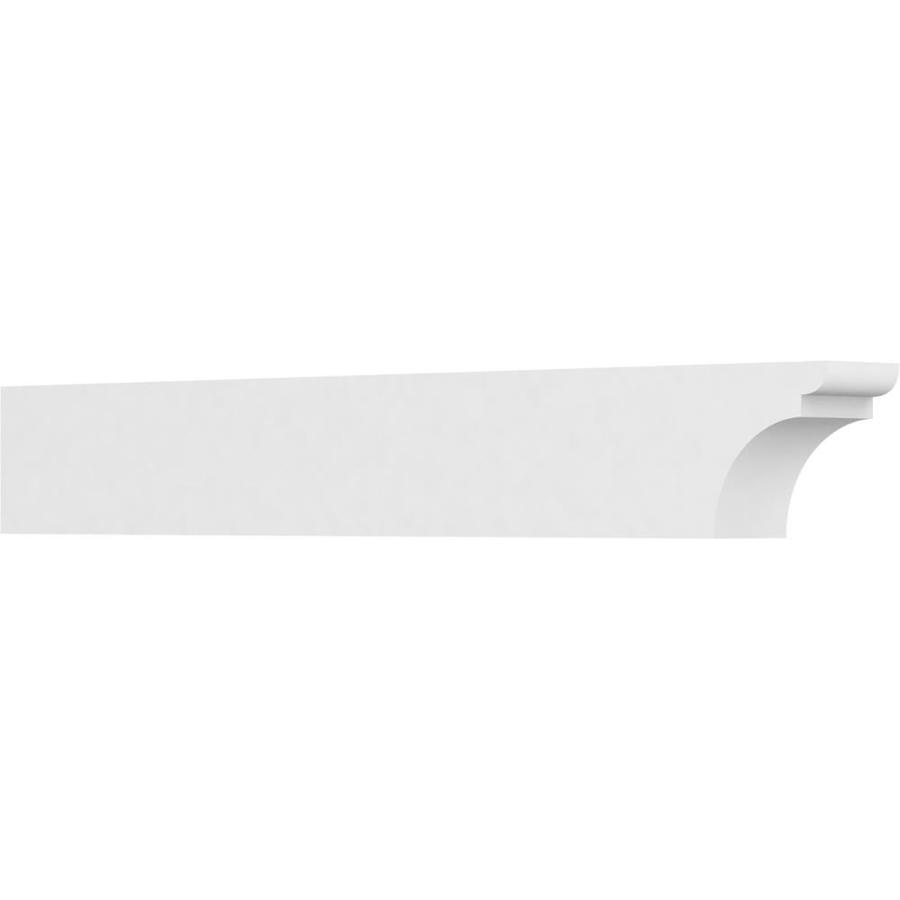 Ekena Millwork 4-in W x 6-in H x 42-in L Standard Yorktown Architectural Grade PVC Rafter Tail in White | RFTP04X06X42YOR