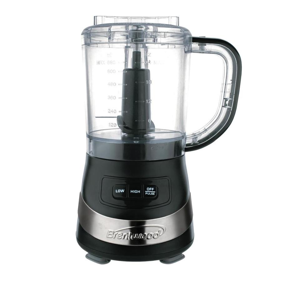 Brentwood Appliances 3-Cup Food Processor (Black) Stainless Steel | FP-549BK