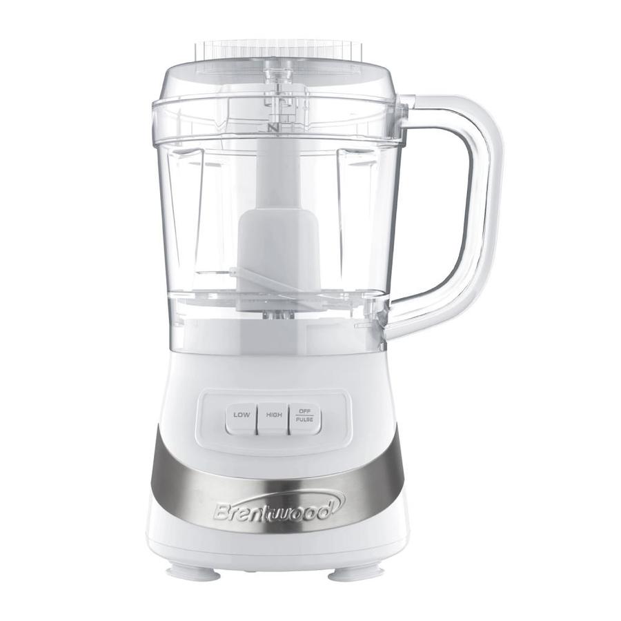 Brentwood Appliances 3-Cup Food Processor (White) Stainless Steel | FP-549W
