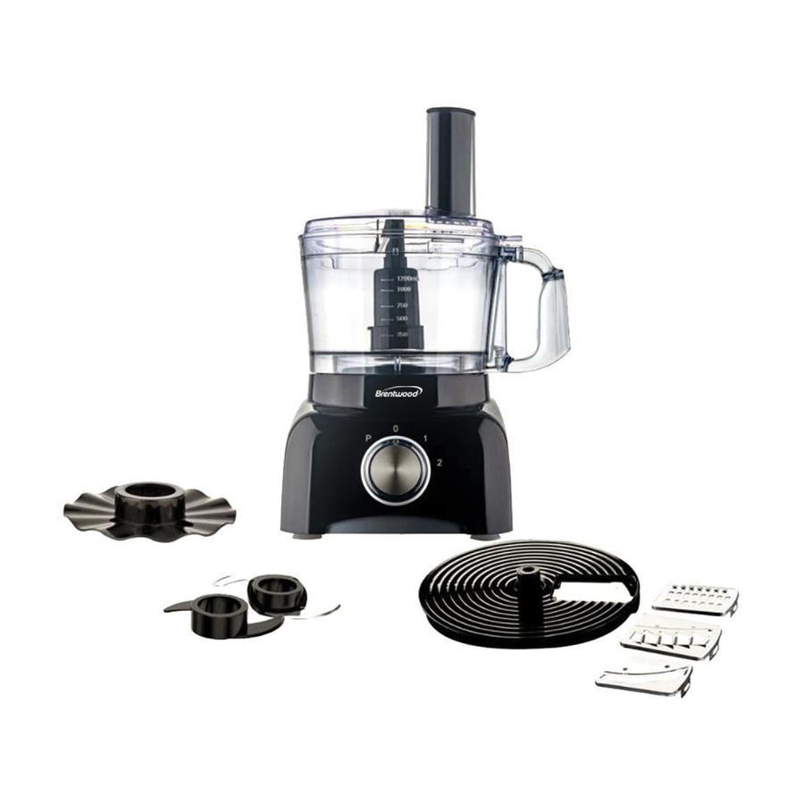 Brentwood Appliances 5-Cup Food Processor Stainless Steel in Black | FP-585BK
