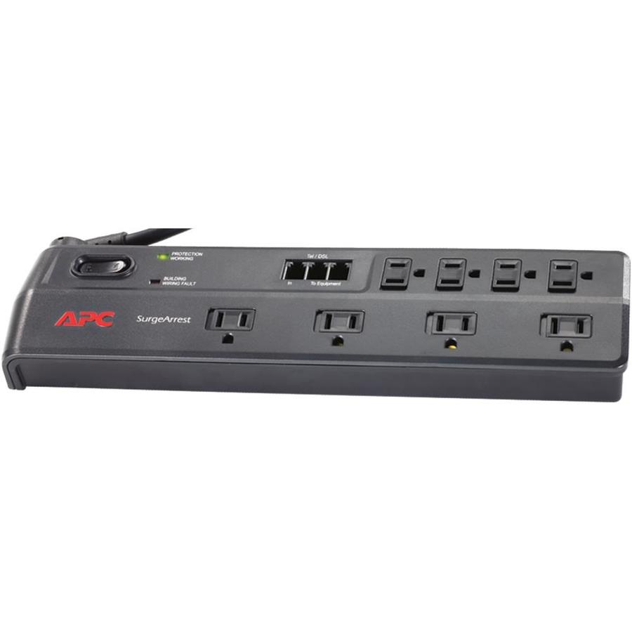 APC 8-Outlet Essential SurgeArrest Surge Protector (Telephone Protection) in Gray | P8T3