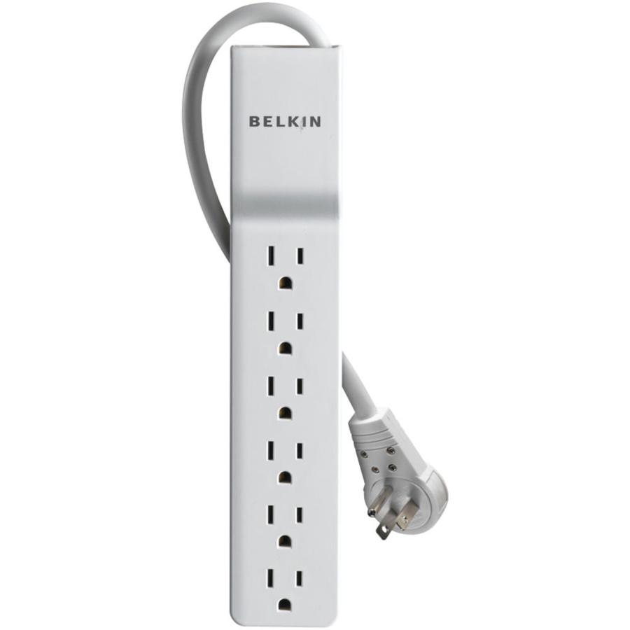 Belkin Belkin 6-Outlet Surge Protector Rotating Plug, 8 ft. Cord in White | BE106000-08R