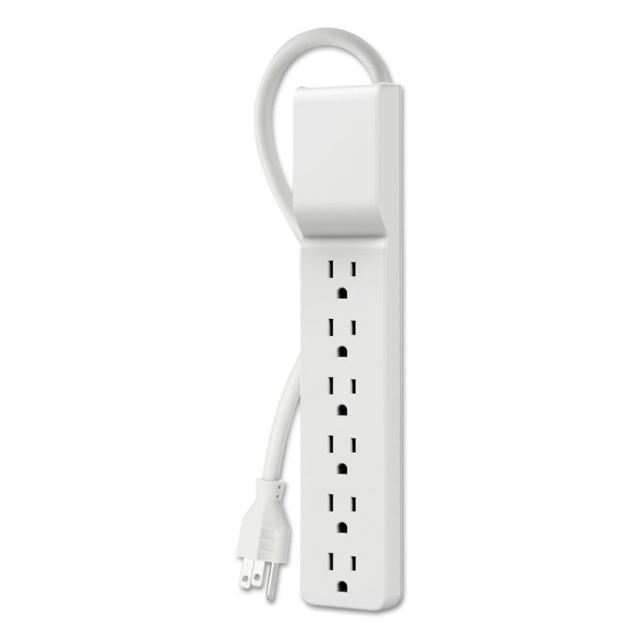 Belkin 6-Outlet Surge Protector STRT,720J,10k in White | BE106000-10