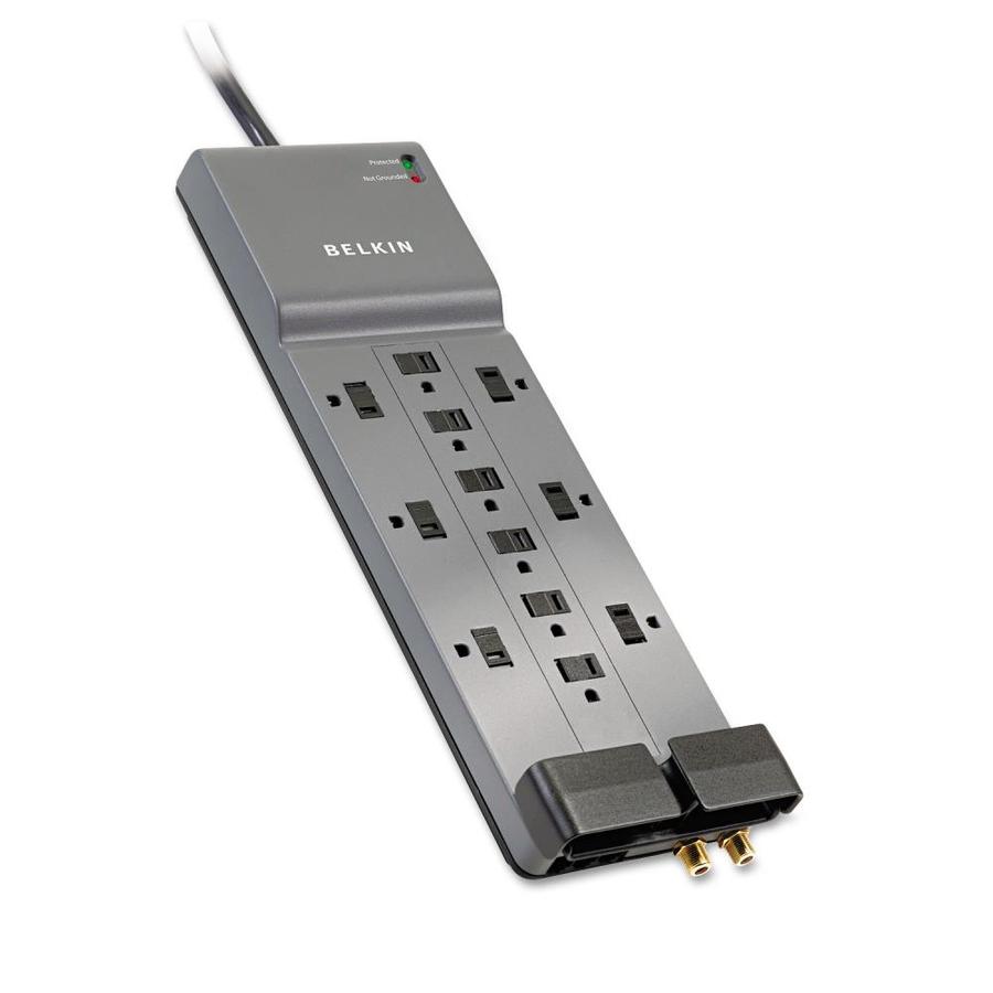 Belkin Belkin 12-Outlet Surge Protector with Phone/Coax Protection, 8 ft. Cord in Black | BE112230-08