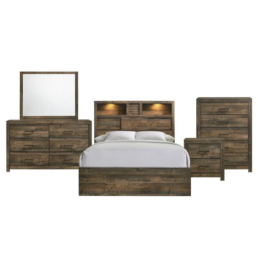 Shop Now For The Picket House Furnishings Picket House Furnishings Beckett King Bookcase Panel 5pc Bedroom Set With Bluetooth In Brown By520kb5pc Accuweather Shop