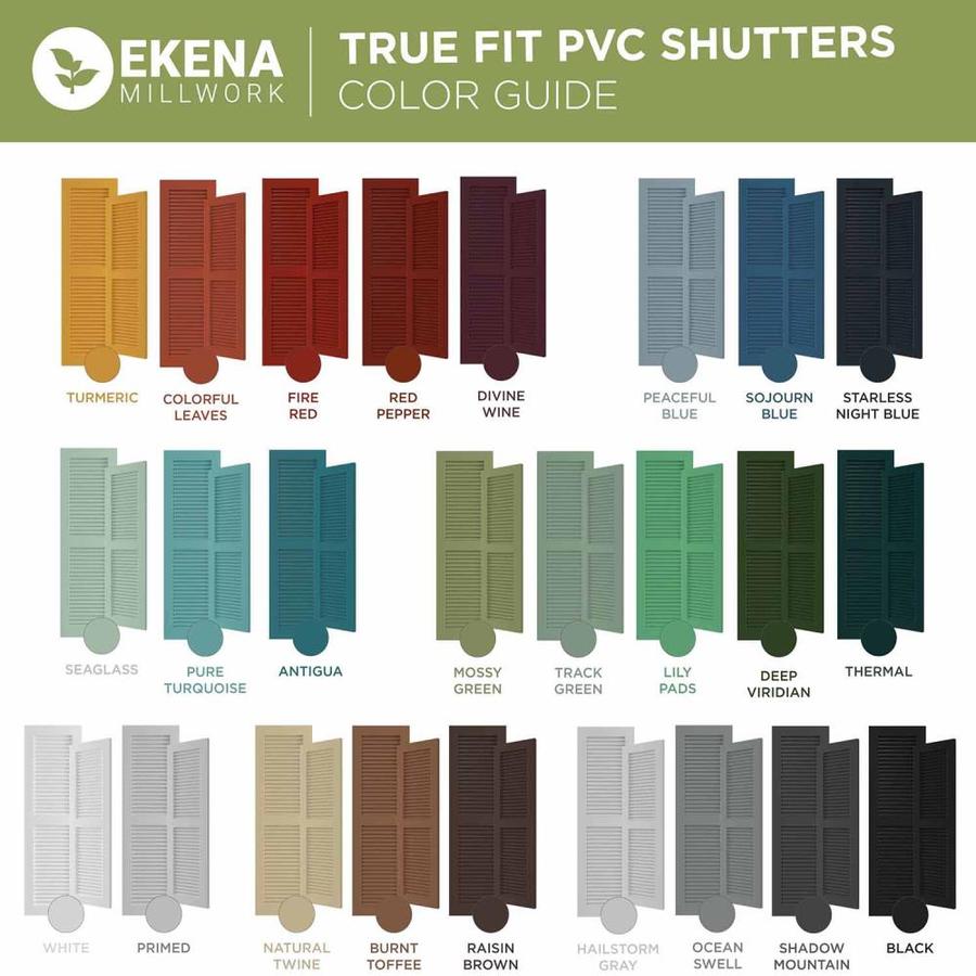 Ekena Millwork 21 1 2 In W X 80 In H True Fit Pvc Four Board Joined Board N Batten Shutters W Z Bar Raisin Brown Per Pair Hardware Not Included In The Exterior Shutters Department At Lowes Com