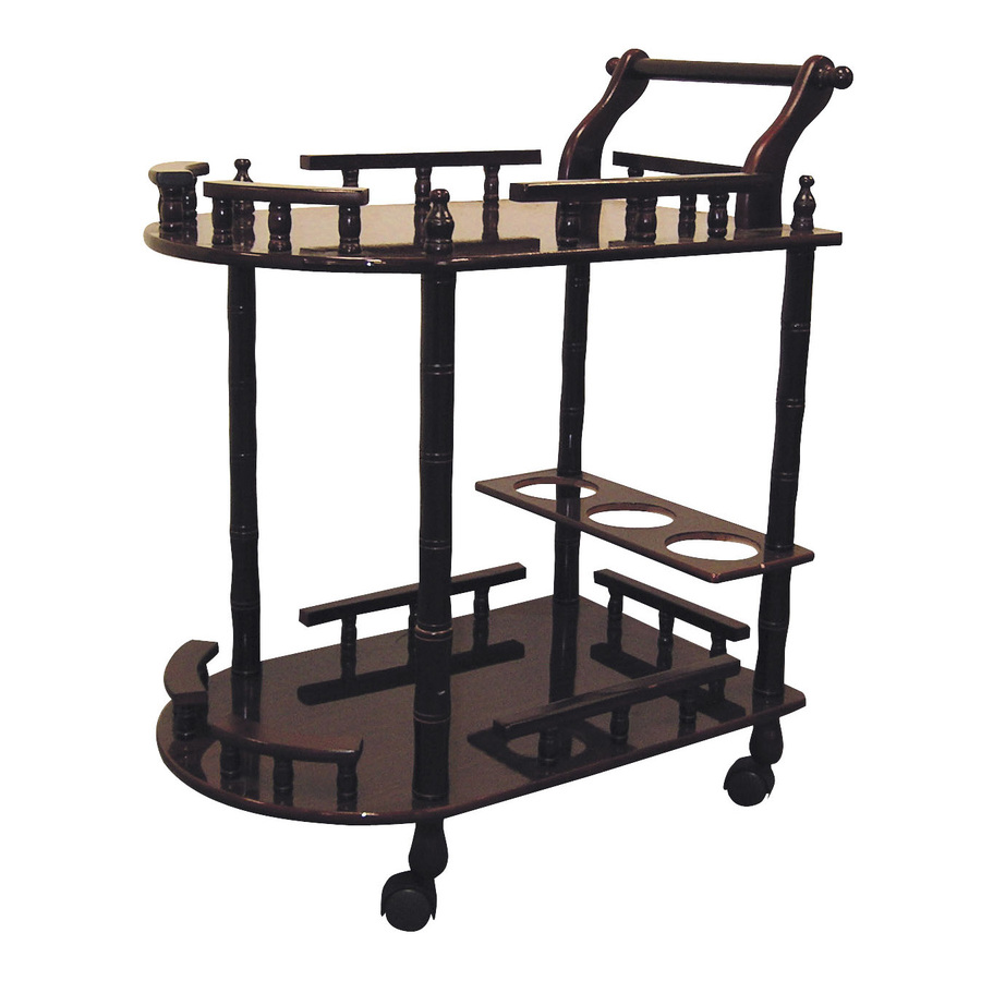 ORE International Rich Cherry Rectangular Kitchen Cart