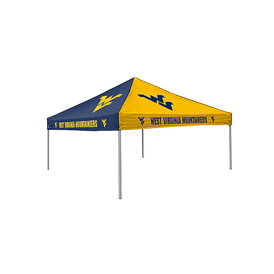 Logo Chairs Checkerboard Tent 9 ft W x 9 ft L Square Blue and Yellow Standard Canopy